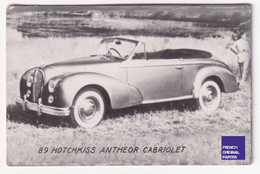 Petite Photo / Image 1960s 4,5 X 7 Cm - Voiture Automobile Hotchkiss Antheor Cabriolet D2-379 - Andere & Zonder Classificatie