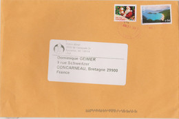 ETATS-UNIS USA 2008 Env. PA Vers La France  Affranchissements Poste Aérienne Plage Paysage Et Christmas 1991 - Covers & Documents