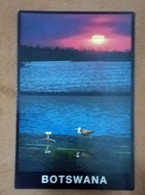 Botswana Postal Card Postcard Natural Scenery Sunset Seabirds Bird Animals View Landscape Fauna Sun - Botsuana