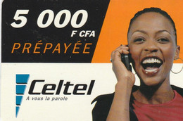 Gabon - Celtel - Girl At Phone - Gabon