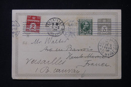 DANEMARK - Entier Postal + Compléments De Copenhague Pour La France En 1908 - L 89008 - Entiers Postaux