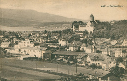 Porrentruy  Suisse Schweiz Svizzera JU Jura  Vue Générale Panorama 1919 Contrôle Par L'autorité Militaire - Porrentruy