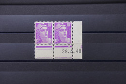 FRANCE - Type Gandon N° 811 - Variété - 1 Paire Coin  Daté - Papier épais - Neufs - L 89032 - Unused Stamps