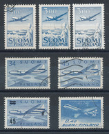 Finlande - Lot De 7 Timbres Avions (o) - Gebruikt