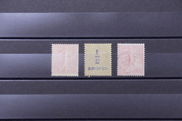 FRANCE - Type Semeuses - Variété Recto Verso, 3 Exemplaires  Neufs Et Oblitéré - L 89041 - Abarten: 1900-20 Gebraucht