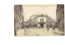 Cpa - 69 - TARARE - Rues Anna Bibert Et République - N°83 B.F. - Animation Banque Privée - - Vaux-en-Velin