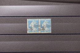 FRANCE - Type Semeuse  N° 217 - Variété Surcharge Déplacée En Paire - Oblitéré - L 89046 - Used Stamps