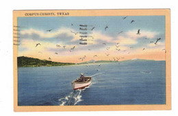 CORPUS CHRISTI, Texas, USA, Towing A Boat, 1947 Linen Postcard - Corpus Christi