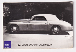 Petite Photo / Image 1960s 4,5 X 7 Cm - Voiture Automobile Alfa Romeo Cabriolet A44-4 - Autres & Non Classés