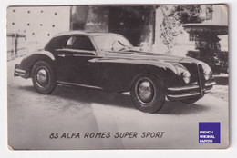 Petite Photo / Image 1950/60s 4,5 X 7 Cm - Voiture Automobile Alfa Romes Super Sport A44-8 - Autres & Non Classés