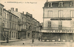 Marmande * La Rue Puygueraud * Le Café Des Sports * Librairie Papeterie - Marmande