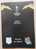 FOOTBALL MATCH PROGRAM HNK RIJEKA (Croatia) Vs REAL SOCIEDAD (Spain) UEFA EUROPA LEAGUE Group F, 22.10.2020 - Boeken