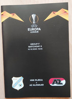 FOOTBALL MATCH PROGRAM HNK RIJEKA (Croatia) Vs AZ ALKMAR (Netherlands) UEFA EUROPA LEAGUE Group F, 10.12.2020 - Boeken