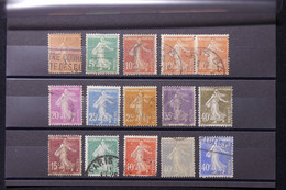 FRANCE - Lot De 15 Valeurs Semeuses - Variété Impressions Défectueuses - Oblitérés - L 89088 - Used Stamps