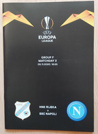 FOOTBALL MATCH PROGRAM HNK RIJEKA (Croatia) Vs SSC NAPOLI (Italy) UEFA EUROPA LEAGUE Group F, 05.11.2020 - Books