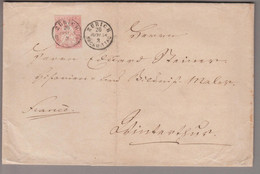 CH Strubel 1858-06-26 Zürich Brief Nach Winterthur Mit 15Rp. Karmin Strubel Zu#24D - Covers & Documents