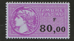 Fiscal 457 Faciale  80,00** - Revenue Stamps