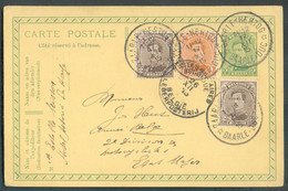 E.P. Carte 5 Centimes + Tp  N°135-136(2)obl. Sc BAARLE-HERTOG * Du 17-XII-1915 Vers Etat-Majoren France (cachet Sc POSTE - Autres & Non Classés