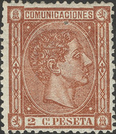 *162. 1875. 2 Cts Castaño. Color Intenso Y Bien Centrado. MAGNIFICO. - Other & Unclassified