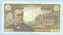 BILLET 5 FRANCS  PASTEUR 1966   4/11/66   SERIE Z39 - 5 F 1966-1970 ''Pasteur''