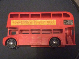 BUS LONDON TRANSPORT Double Decker Bus  TOY BUS  Romex Industries  EX TRI-ÀNG  Made In Great Britain  ANNEE 1950 - Trucks, Buses & Construction