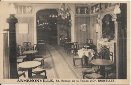 BRUXELLES (1050) - Art Nouveau : Vue Du Tea Room Select "Armenonville", 52 Av. De La Toison D'Or à Ixelles. CPA. - Cafés, Hôtels, Restaurants