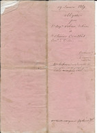 1859 PONTEILS - OBLIGATION LOBIER (BRESIS) A COUSTES (VIELVIC SAINT ANDRE CAPCEZE) - DOCUMENT DE 4 PAGES - Documenti Storici