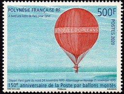 Polynésie Française 2020 - 150e Ann De La Poste Par Ballon Monté - 1 Val Neuf // Mnh - Ongebruikt