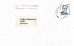 Belgium 2000 BSD C FBA 4090 'ERMASSIGTE GEBUHR POSTE MILITAIRE BELGE' King Albert Plaatnummer 1 Cover - Esercito