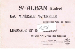 BUVARD - Eau Minérale St ALBAN 42 -  680121 - Limonadas - Refrescos