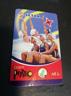 ARUBA PREPAID CARD  GSM PRIMO  SETAR  SYNCHROOM SWIMMING    AFL 5,--    Fine Used Card  **4807** - Aruba