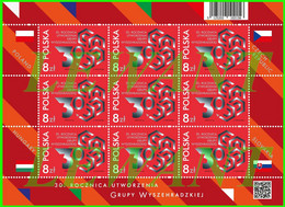 2021.02.15. Visegrad Group - Joint Polish, Czech, Slovakia, Hungary Edition - MNH Sheet - Nuevos