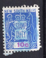 AUSTRALIA, NEW SOUTH WALES, STAMP DUTY, 10 C. POSTAGE DUE STAMP - Postage Due