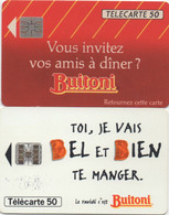 Lot De 2 Télécartes : Buitoni 1992 & 1995 - Alimentación