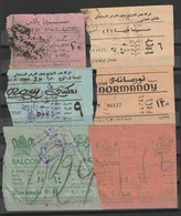 Egypt - 1950's-60's - RARE - Lot Of Cinema Ticket - TIBA - ROXY - Cairo - Etc. - Cartas & Documentos