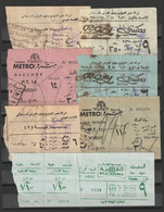 Egypt - 1950's-60's - RARE - Lot Of Cinema Ticket - TIBA - ROXY - Cairo - Etc. - Brieven En Documenten