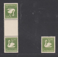 Denmark, 1935, Bird, Birds, Swan, 1v, MNH**, One Of The Stamps In The Pair Is MH*, Good Condition - Cygnes