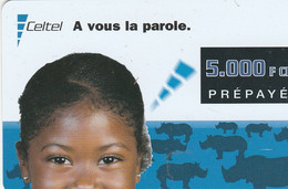 Gabon - Celtel - Girl And Rhinoceroses (01/2003) - Gabon