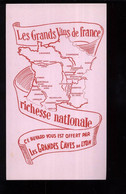 B942 - BUVARD  -   LES GRANDS VINS DE FRANCE - LES GRANDES CAVES DE LYON - Liqueur & Bière