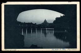 Roma Di Notte 1927 Grafia Coin Supérieur Gauche Coupé Angolo Superiore Taglio A Sinistra - Fiume Tevere