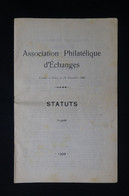 FRANCE - Statuts De L'Association Philatélique D'Echanges En 1929 - L 89178 - Collections