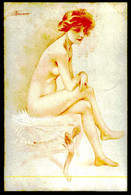 FRANCE - ILLUSTRATEURS - «Suzanne Meunier» - Etudes De Nu.(Sanguines)(Ed. L. E.- Déposé Paris) Carte Postale - Meunier, S.