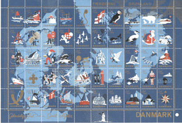 Denmark; Christmas Seals. Full Sheet 1959   MNH** - Ganze Bögen