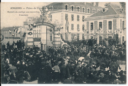 CPA 49 ANGERS Fêtes De L'Inauguration Des Nouvelles Casernes Arrivée Du Cortège Aux Nouvelles Casernes - Angers