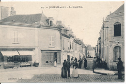 CPA 49 JARZE La Grand'Rue Animée - Autres & Non Classés