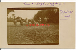 CPA 49 SARRIGNE Carte-photo Du Comice Agricole Du 5 Septembre 1904 Départ Des Courses De Chevaux - Autres & Non Classés