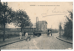 CPA 95 DOMONT Carte Rare  La Descente Du Boulevard De La Gare - Domont