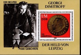 DDR Block 068 Georgi M. Dimitrow Postfrisch MNH *** ( 3 Blocks / 3 Items) - 1981-1990