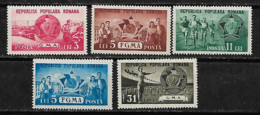 &143C& ROMANIA YVERT 1128/1132, MICHEL 1242/1246 MNH**. SPORT. - Unused Stamps