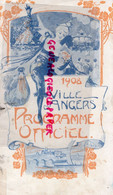 49- ANGERS- COUVERTURE PROGRAMME OFFICIEL 1908- CHARLES LHERMITTE PUBLICITE- ART NOUVEAU - Programs